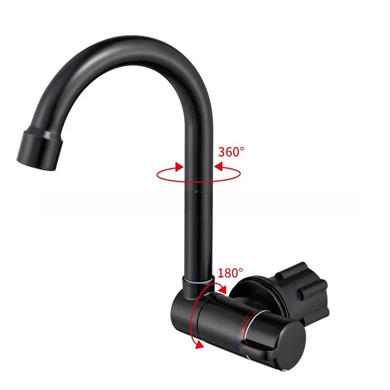 Basin Mixer Tap - Robinet pliable noir pour évier de