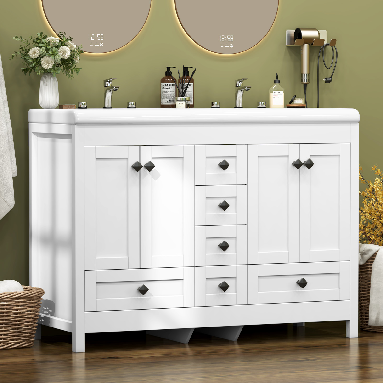 Home Bathroom Vanity Combo - Meuble de salle de bain blanc