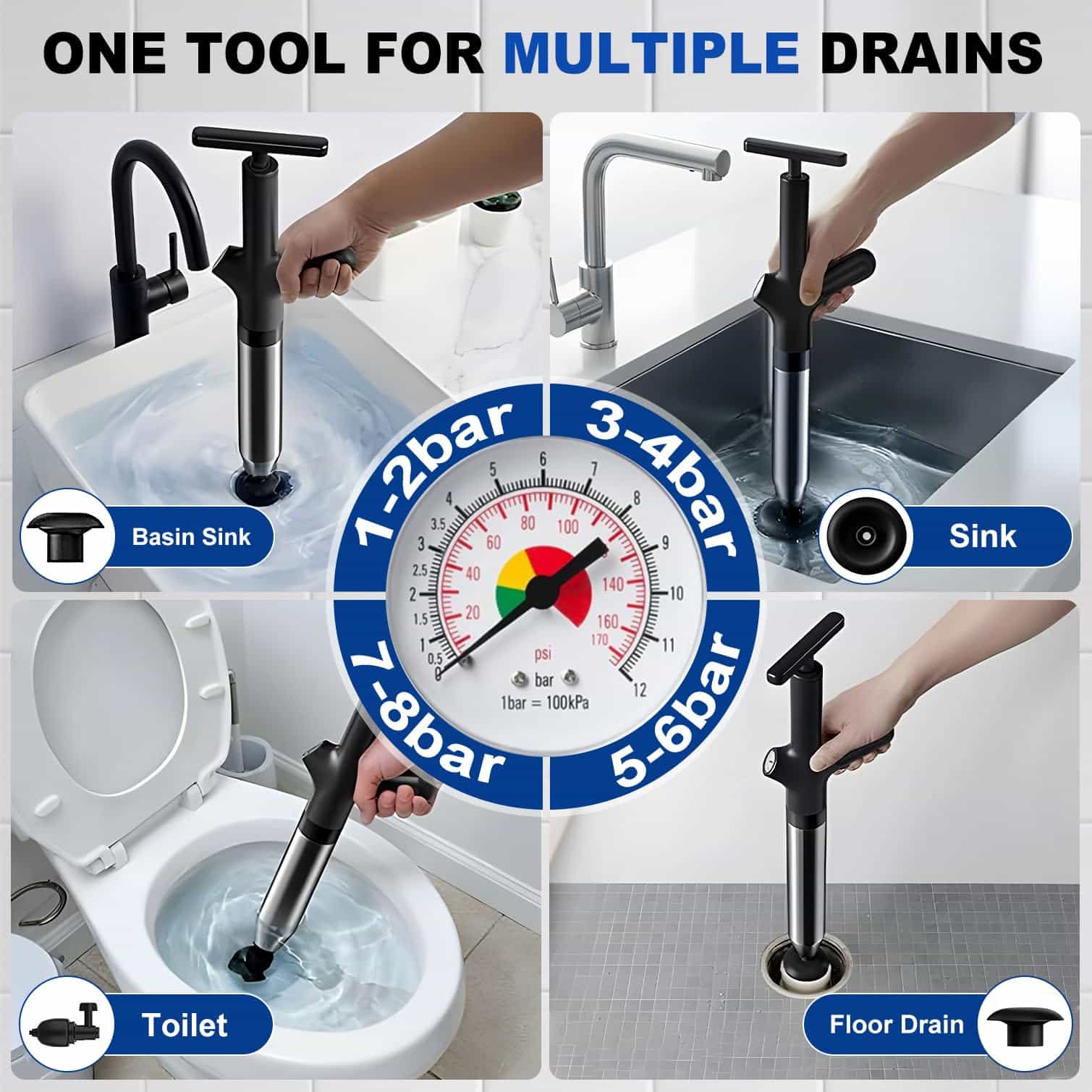 Déboucheur de toilettes à haut - Plunger Toilet avis et prix